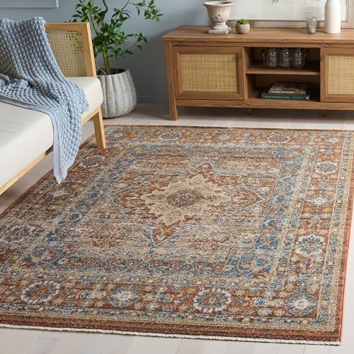 Tapete decorativo SAFAVIEH 3' x 5' Brown Rust miniatura 1