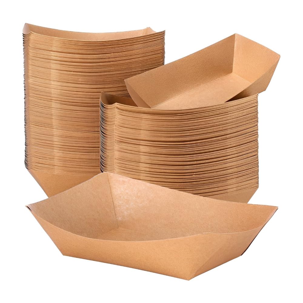 Whitedrop Brown Paper Food Containers | Leak-Resistant, Grease-Resistant, Eco-Friendly & Recyclable | Sturdy Kraft Bowls for Hot & Cold Food | Compostable Takeout & Meal Prep Containers | 250 pcs