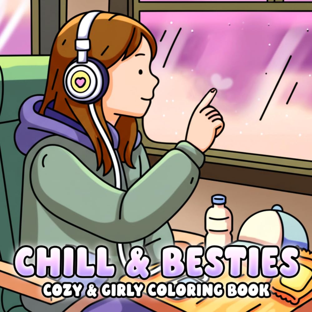 Chill & Besties Coloring Book: Heartwarming Coloring pages for Adults and Teens featuring BFF Vibes and Shared Smiles with Soft Moment Illustrations and Easy Designs for Mindful Relaxation