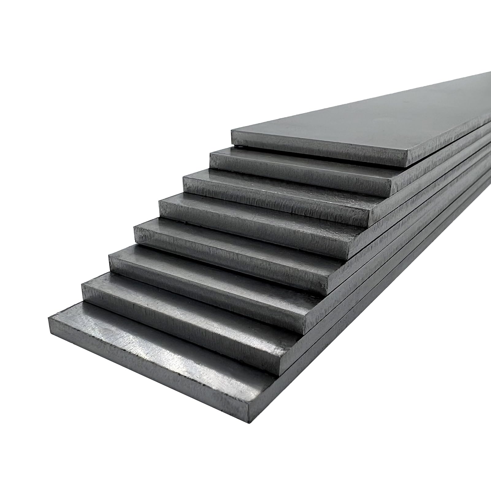 8-Pack 1084 High Carbon Steel Blanks 12"x1.5"x0.12" for Knife Making - Professional Forging Steel with Anti-Rust Coating, Perfect for Damascus & Full