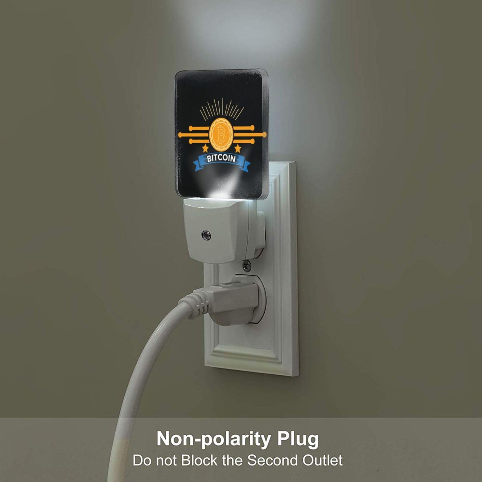 SIYTUAU Night Light Bitcoin Crypto Night Lights Plug Into Wall Smart  Automatic Dusk to Dawn Sensor Led Night Light for Living Room Bedroom  Hallway Stairways 2 Pack - Amazon.com