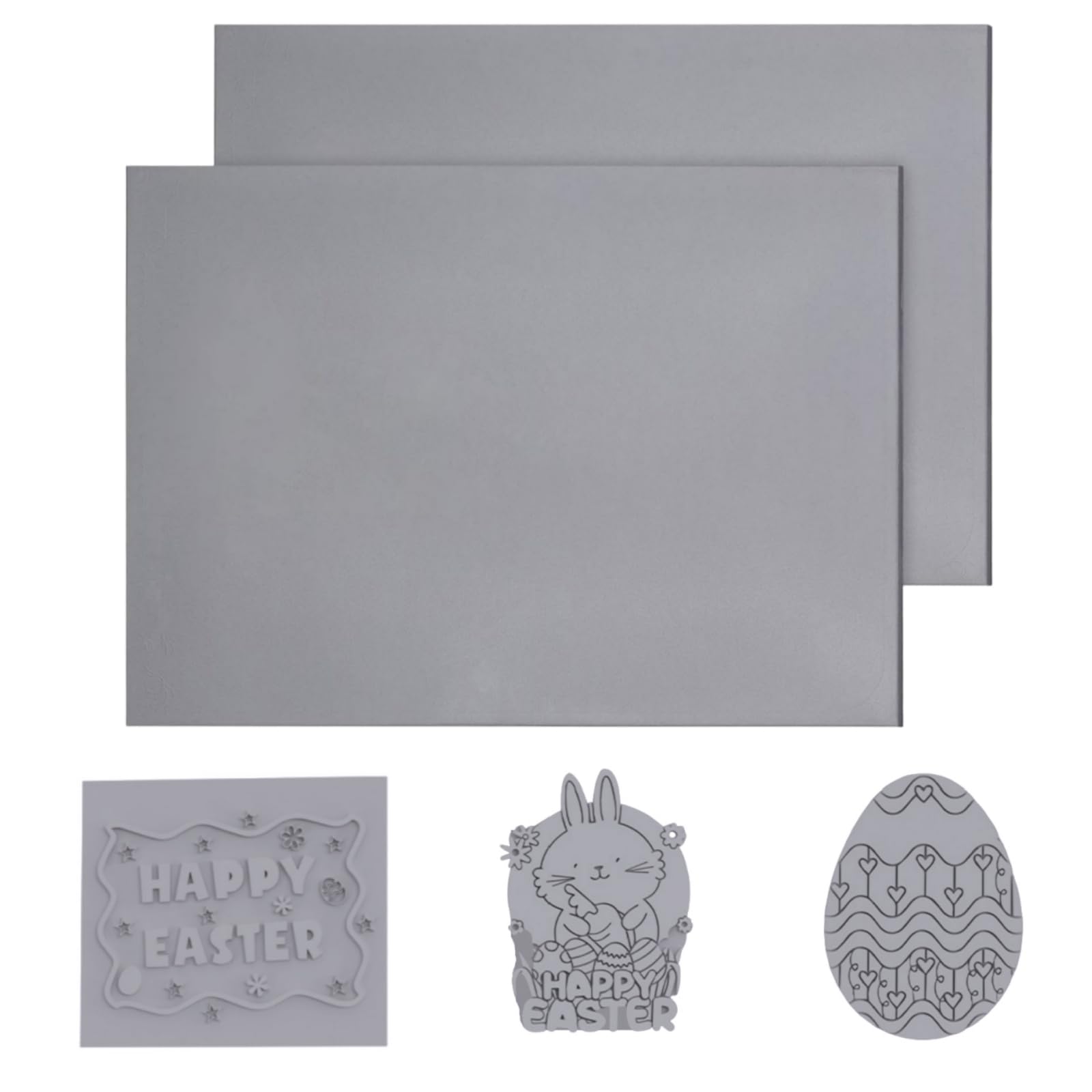 Creatorally Rubber Stamp Sheet for Laser Engraving Grey Ink Pad A4 2.3mm