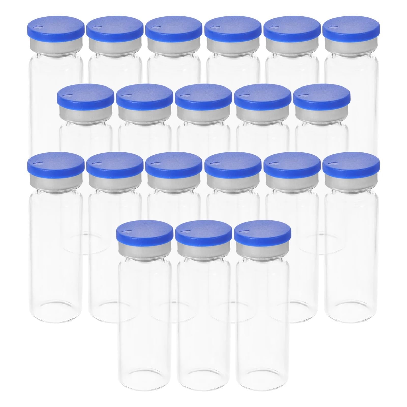 20 Stück Fläschchen 12 ml Klarglasflaschen Kleine Glasaufbewahrungsflaschen for wissenschaftliche Reagenzglas-Probenbehälter