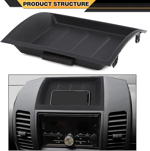 Miniatura 3 de Caja de almacenamiento de bisel superior para salpicadero, color negro, compatible con Nissan Xterra 2005-2013compatible con Nissan Pathfinder