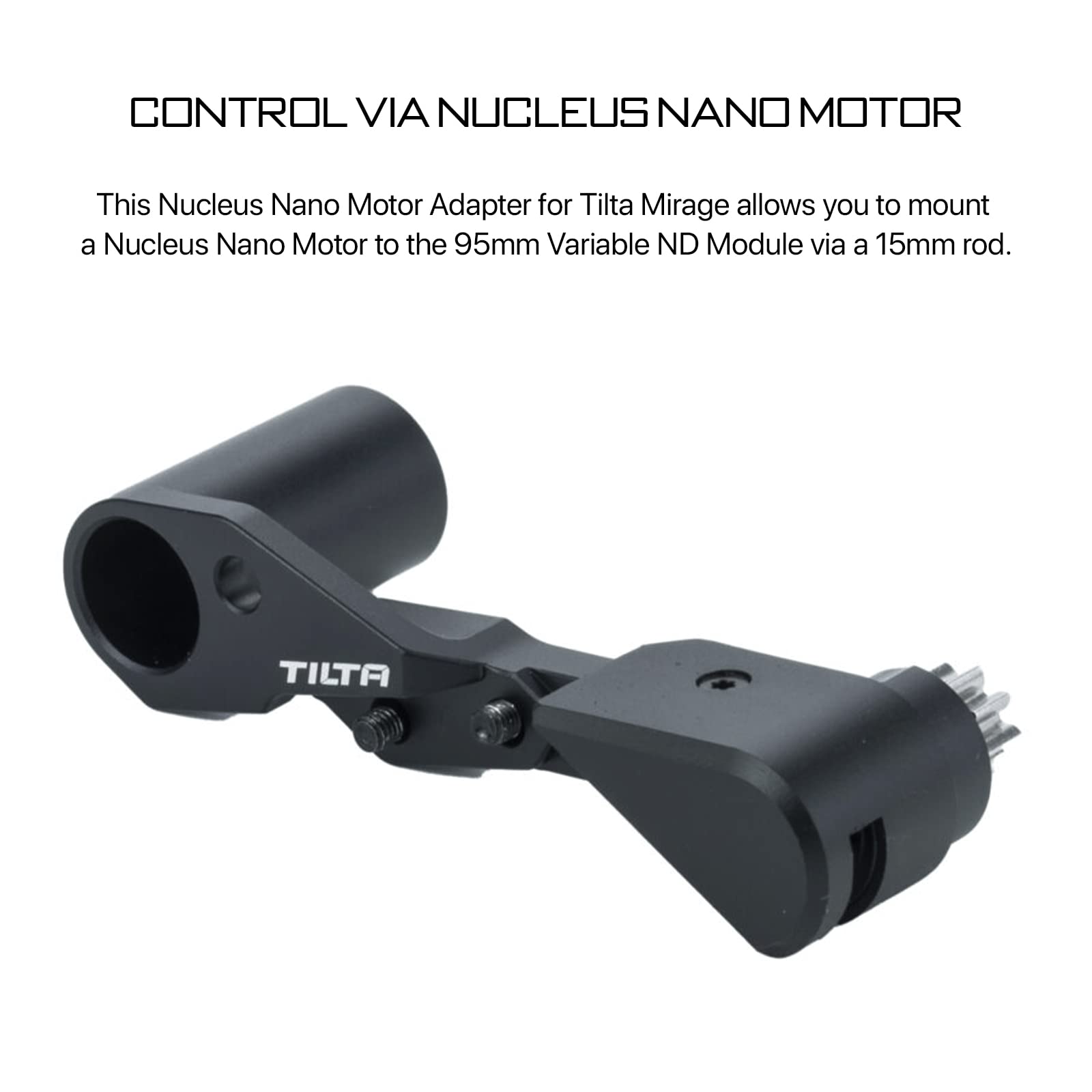 Tilta Nucleus Nano adaptateur moteur pour Tilta Mirage Matte Box, compatible avec ND variable 95 mm pour Tilta Mirage, sans fil VND MB-TM-NMA