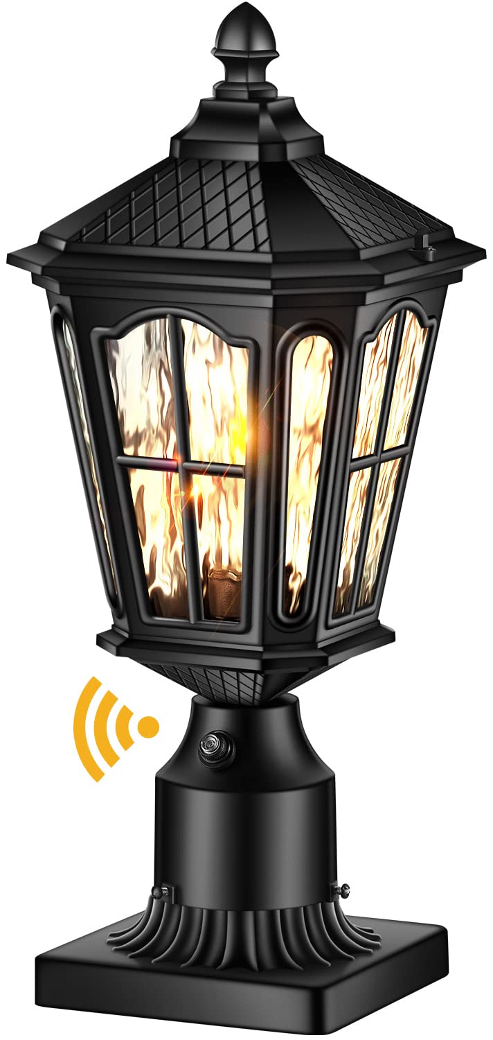 VIANIS Dusk to Dawn Outdoor Post Light with Pier Mount Base