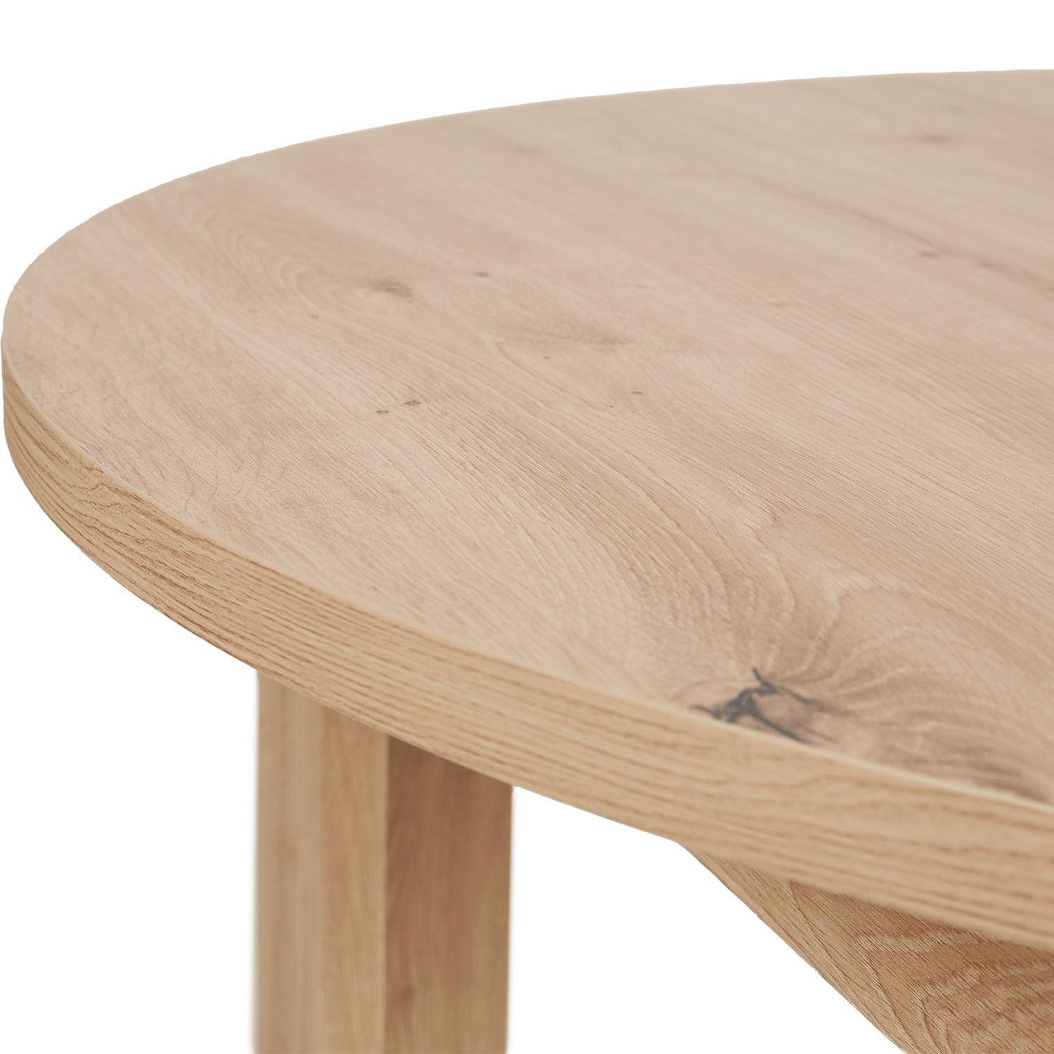 Homestyle4u 2789, Esstisch rund 106 cm Wohnzimmertisch Holz Natur Esszimmertisch Küchentisch Holztisch Esszimmer Tisch