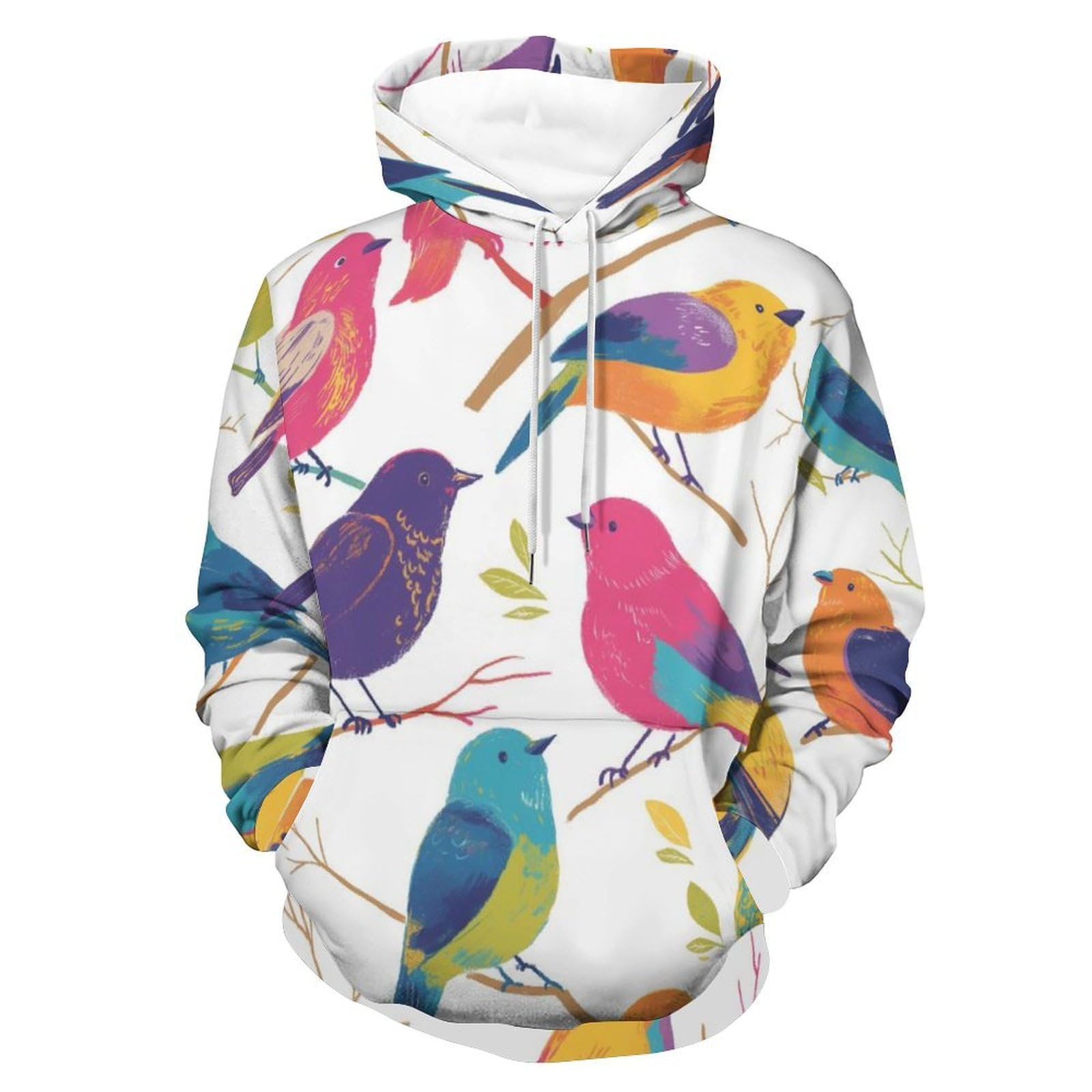 Oiseaux colorés sweat à capuche chaud et confortable contre la fraîcheur - 8