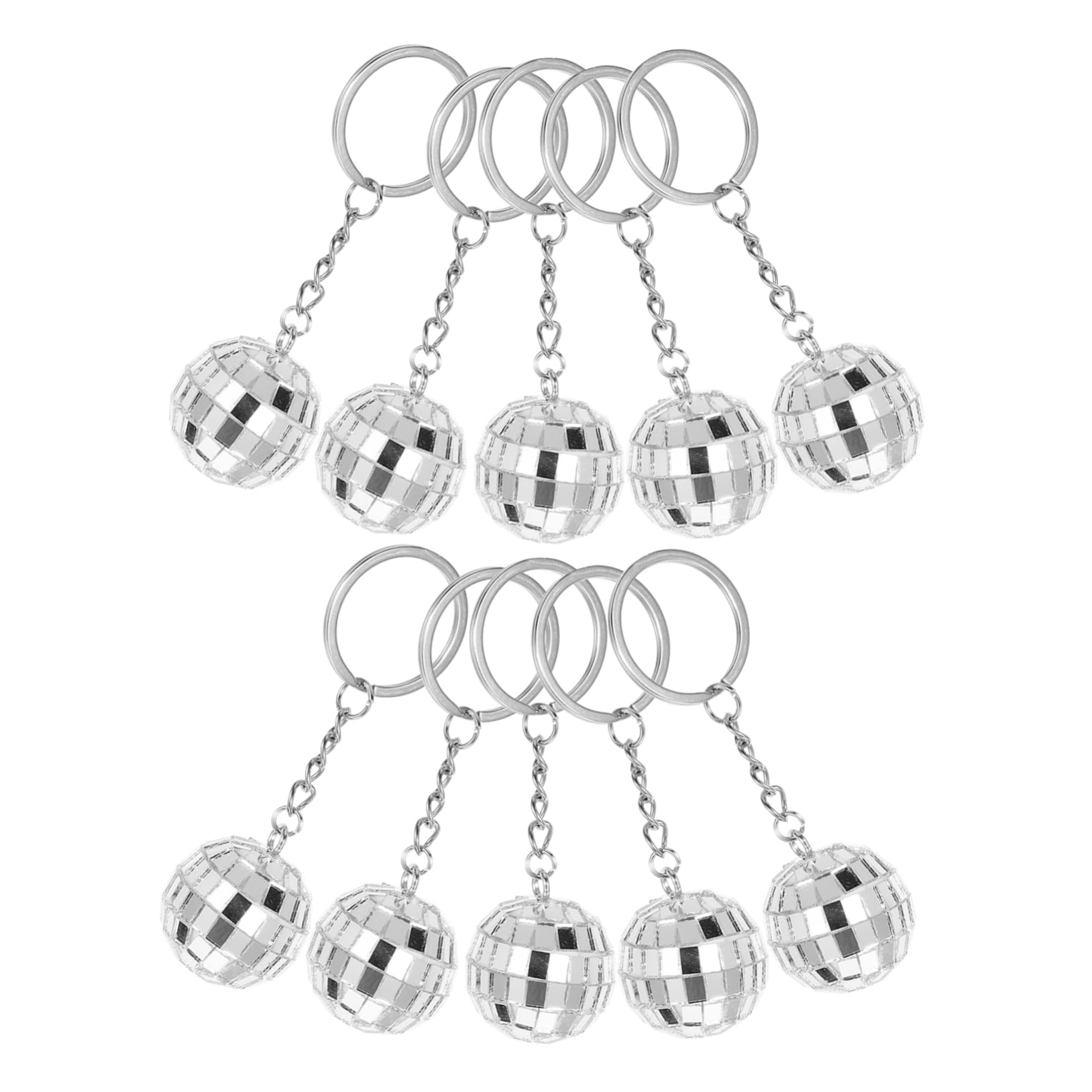 Mipcase 10 Piezas Llavero de Bola de Discoteca Espejo Colgante Decorativo para Bolso Adorno de Bola de Discoteca para Equipo para Fiesta