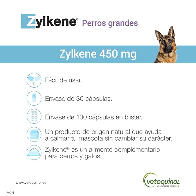 Foto 2 de 4 de Zylkene para Perros Entre 15 y 60 kg. 30 cápsulas. Alimento complementario para Perros y Gatos. Se Puede…
