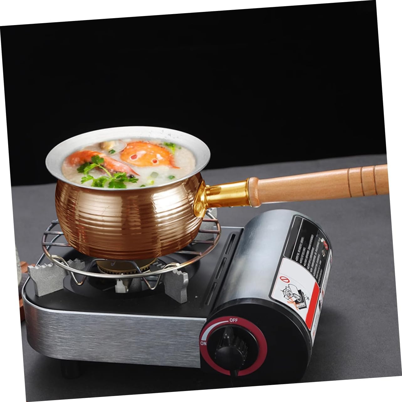 Stainless Steel Milk Pot Wooden Handle Small Sauce Pot for Melting Butter and Heating Coffee for Sauces and Creams 1-Piece