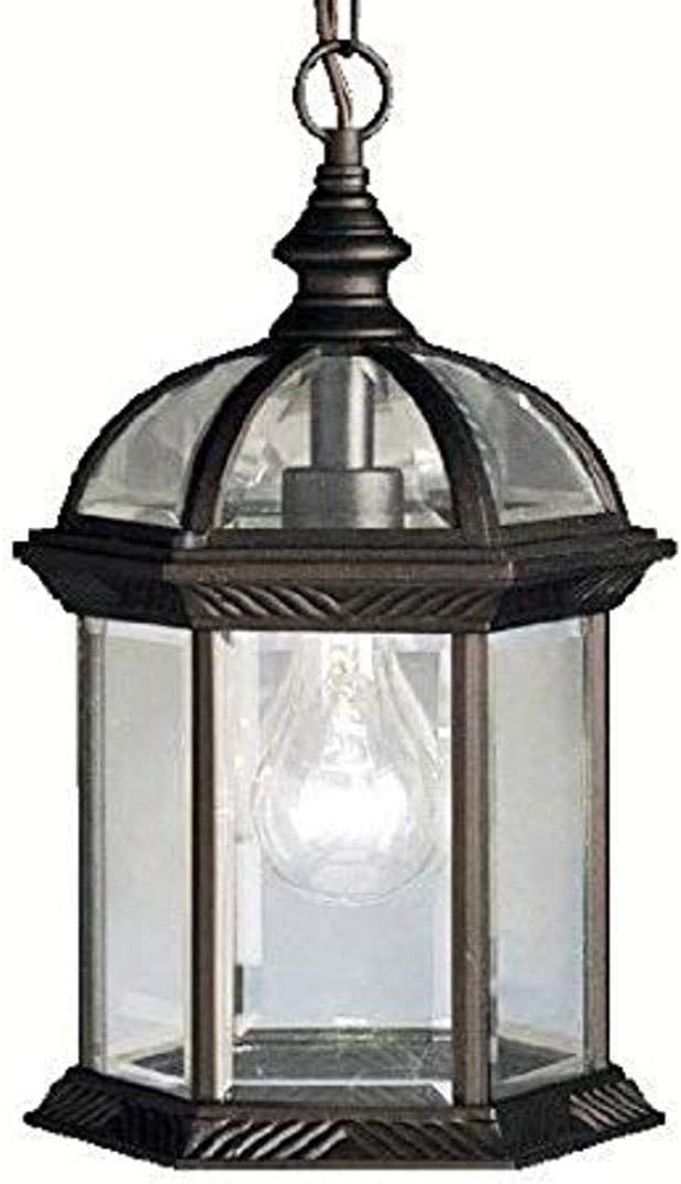 Kichler 9835BK Barrie Outdoor Pendant 1-Light, Black