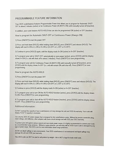 Miniatura 6 de Zieis - Escala postal de envío digital programable de 75 libras x 0.50 onzas con adaptador de corriente de 110 V