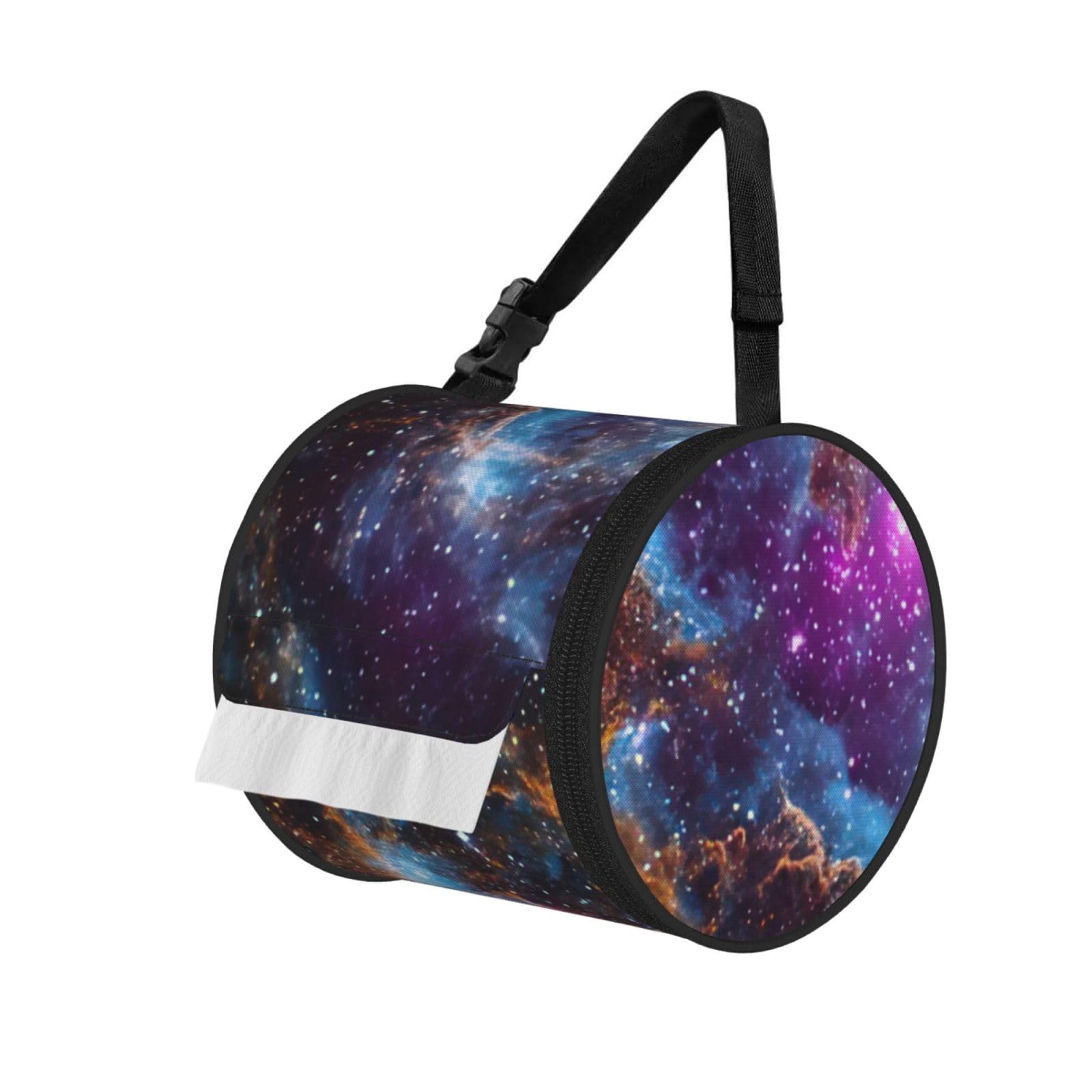 Universe Galaxy Space Print Cylindrical Tissue Holder Bathroom Car Home Office Kitchen Decor Versatile