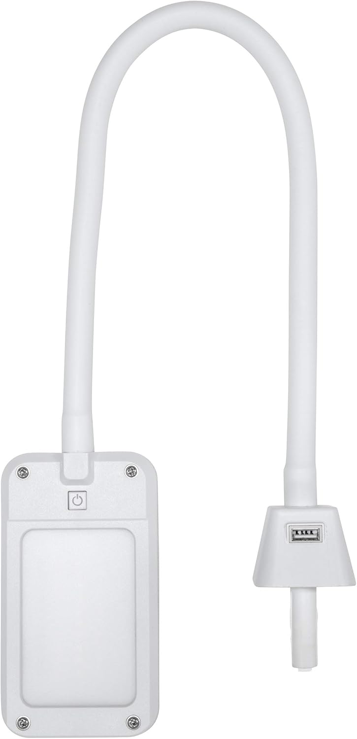 SD STUDIO DESIGNS LED Flex Lamp for Office, Art, Sewing, or Crafts with USB Charging Base, White,3"W x 5.5"D x 29.5"H