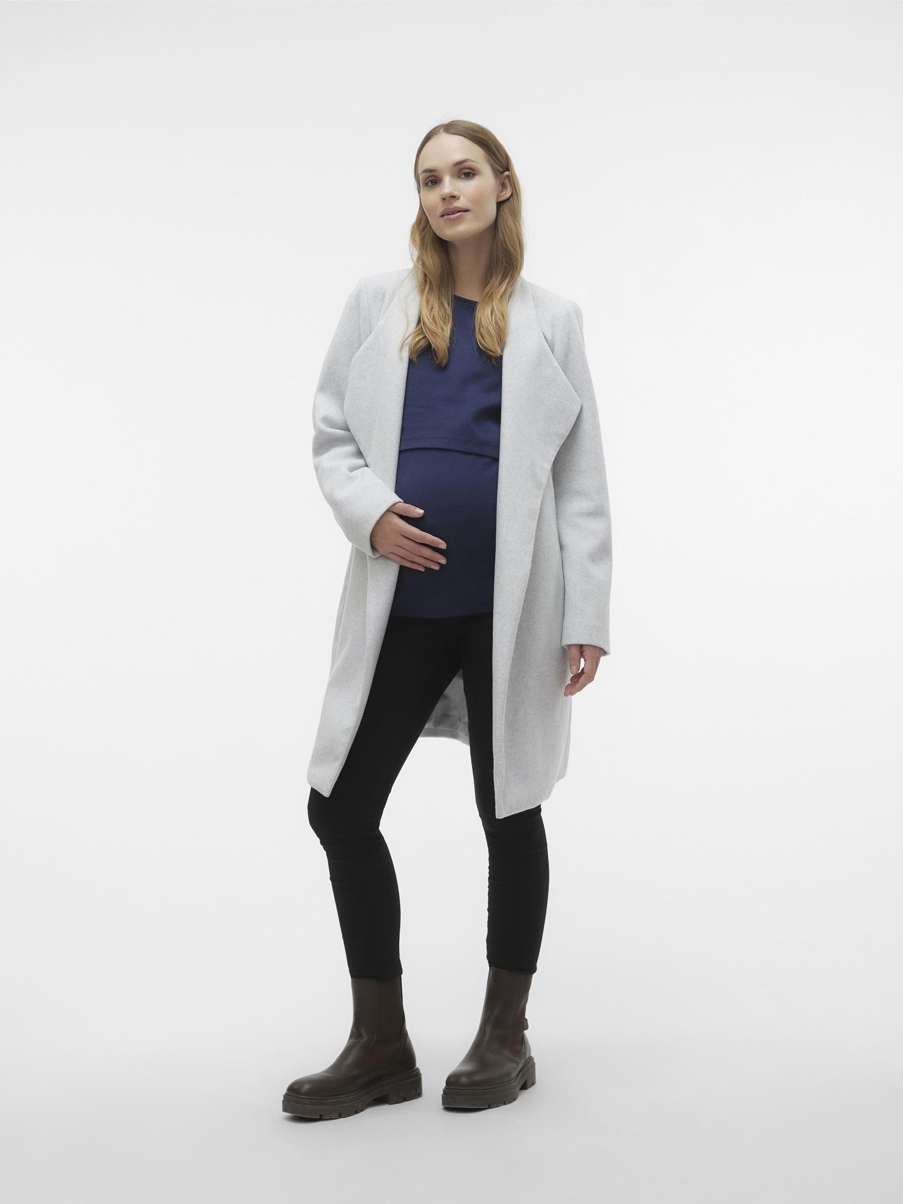 Mamma Licious Female Cappotto Premaman, Super Light Grey Melange, XL