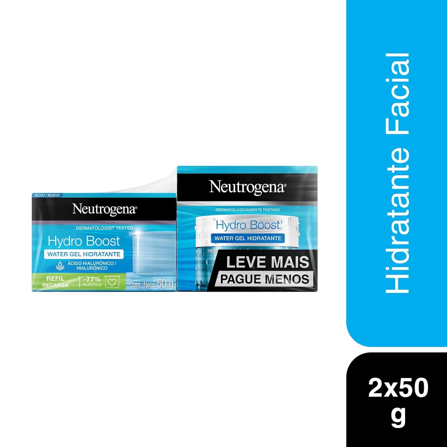 Neutrogena Hidratante Facial Hydro Boost Water Gel 50g + Refil Hydro Boost Water Gel 50g em promoção! Veja a oferta e mais achadinhos de Hidratação 2 Hoje é o melhor dia para comprar Neutrogena Hidratante Facial Hydro Boost Water Gel 50g + Refil Hydro Boost Water Gel 50g com aquele preço maroto! Promoção! Aproveite a oferta! 2