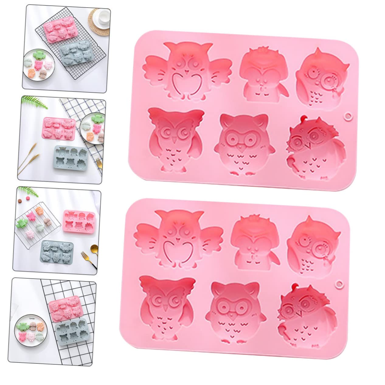 UPKOCH 6stücke Silikonform Für Katzenkopf-Kekse Backform Für Fondant Und Schokolade Backwerkzeug Für Kreative Kuchen Und Desserts Leicht Zu Reinigen Entformen
