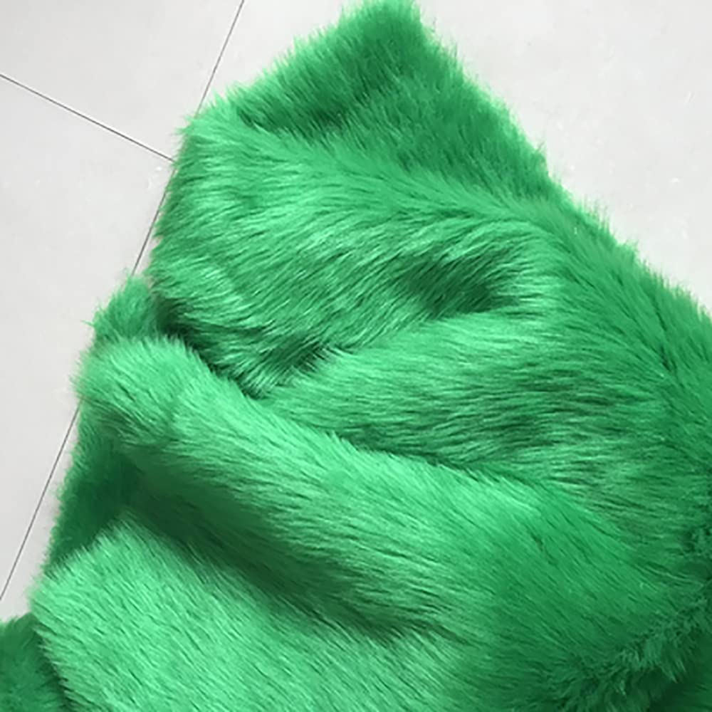 Tela de Piel sintética Tela de Felpa Material de Piel sintética de Pelo Largo Tela mullida para Disfraces, alfombras de Moda, Accesorios, Fondos para decoración de sillas de co(Size:1m)