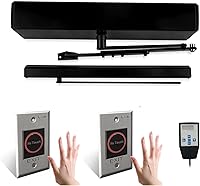 Vista 10 de Olideauto Abridor de puerta giratoria automático negro Olide-120B con 2 botones de presión delgados con cable Olide-515