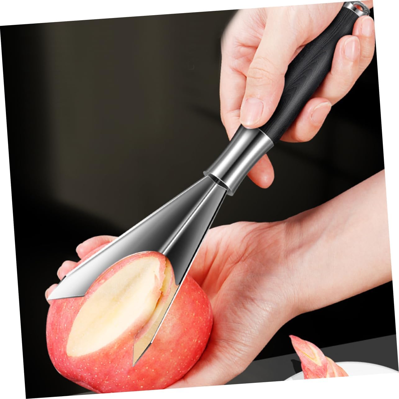 PRETYZOOM Stainless Steel Fruit Carving Cutter for Food Cutting Angle