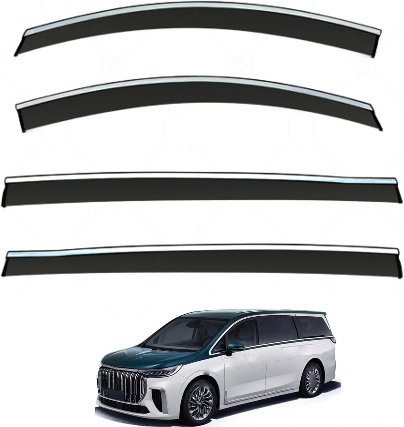 nwsplmy Wind Deflectors for Rabdan Seven MK1 2022-2025, Rain Guards Window Visors, 4-Piece, Protects Against Fading & Cracks