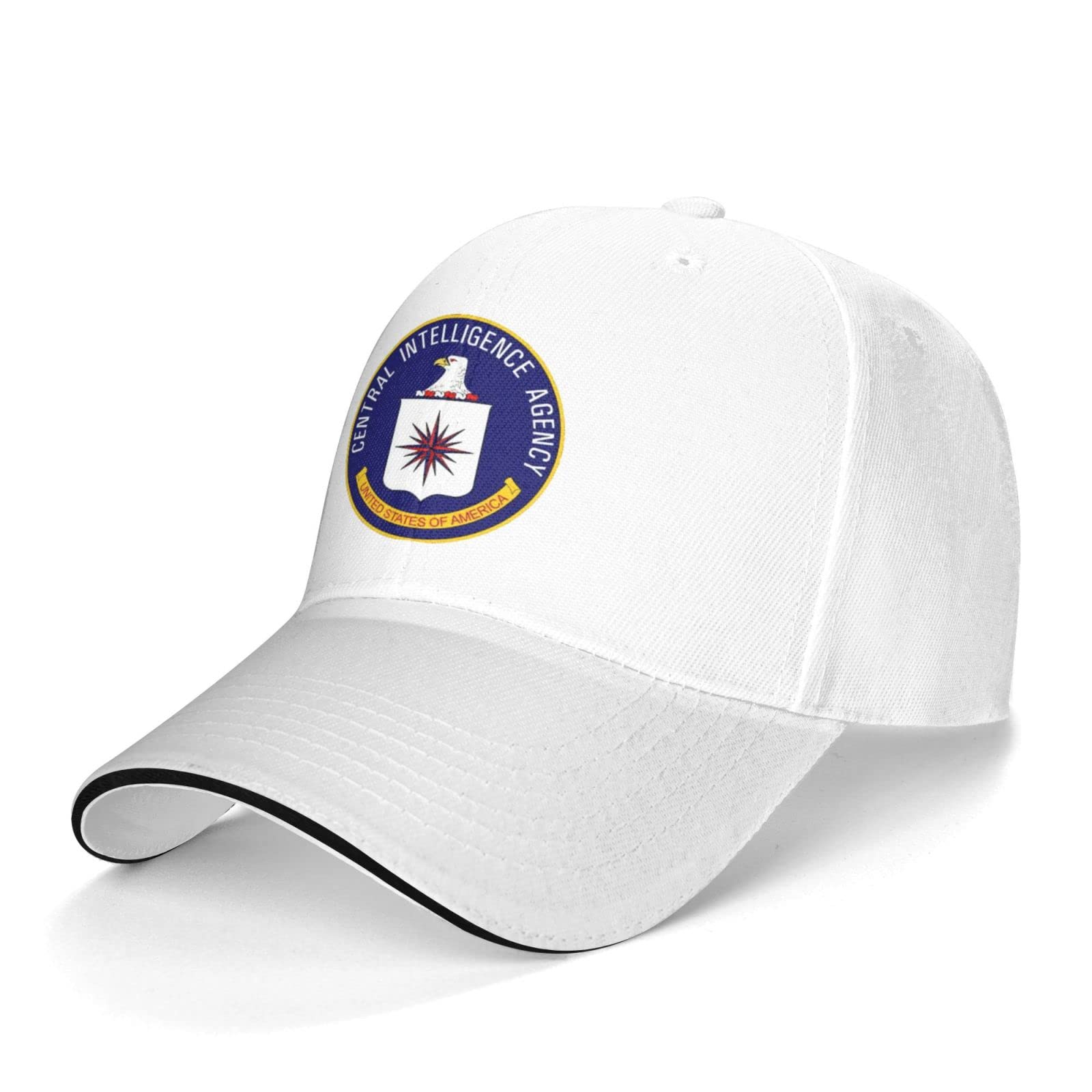 ATOurDealss Central-Intelligence-Agency-CIA Sandwich Hat Vintage Adjustable Baseball Caps Unisex Adult Fashion Dad Trucker Denim Hats
