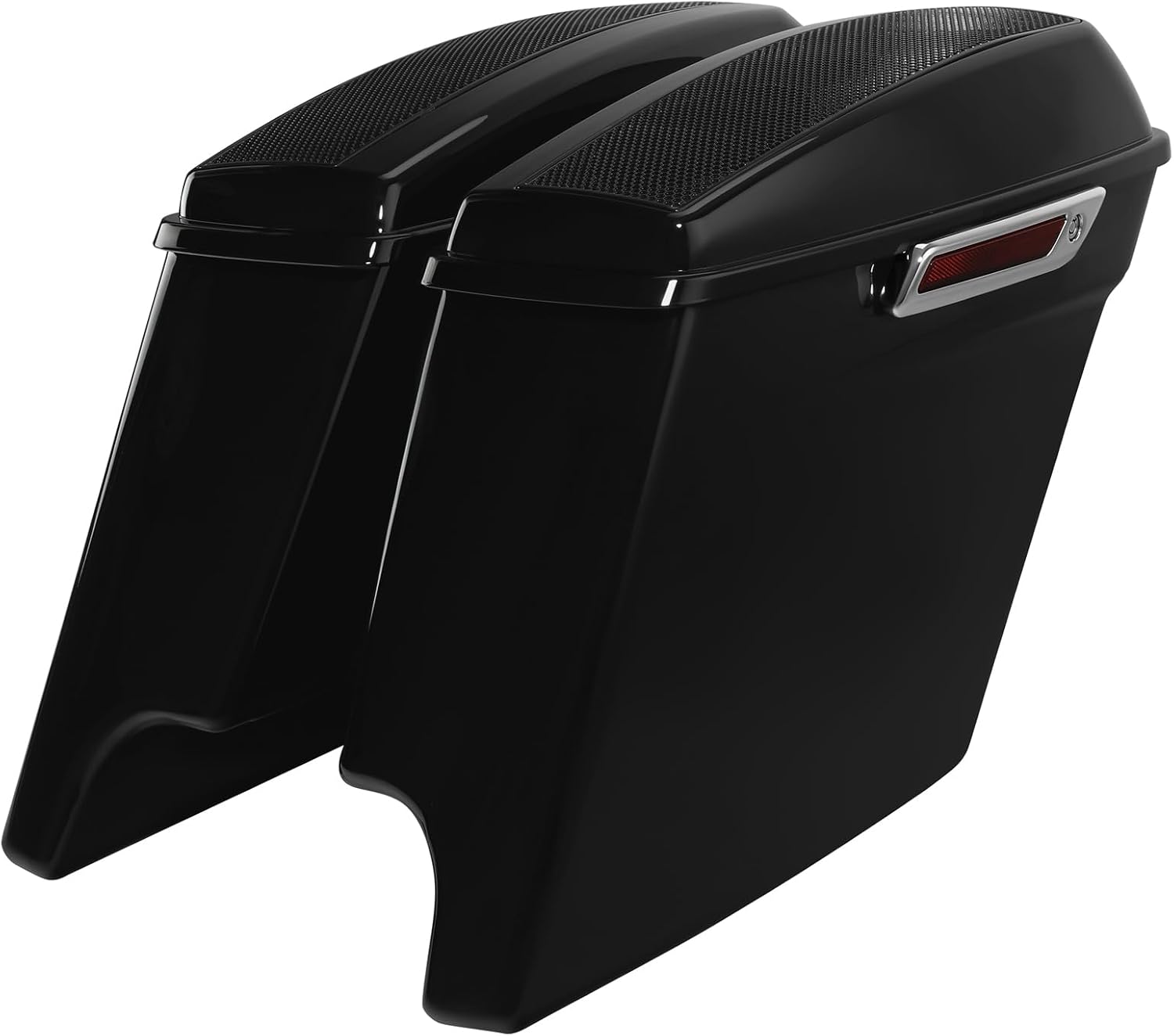 Green-L 5" Stretched Saddlebags with 5x7 Speakers Cutout Fit for Harley Touring Road King Street Electra Glide 2014-2024