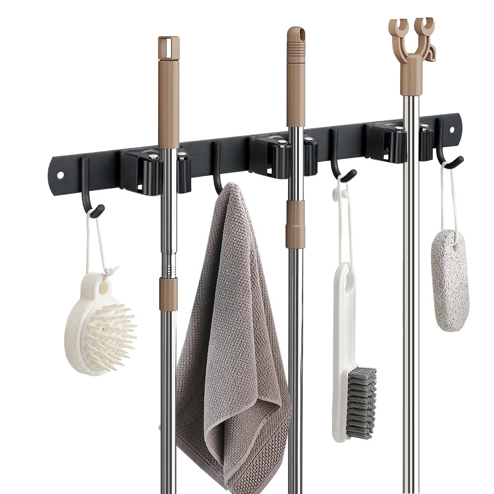 Broom Hanger And Mop Holder Heavy Duty Garden Tool Organizer