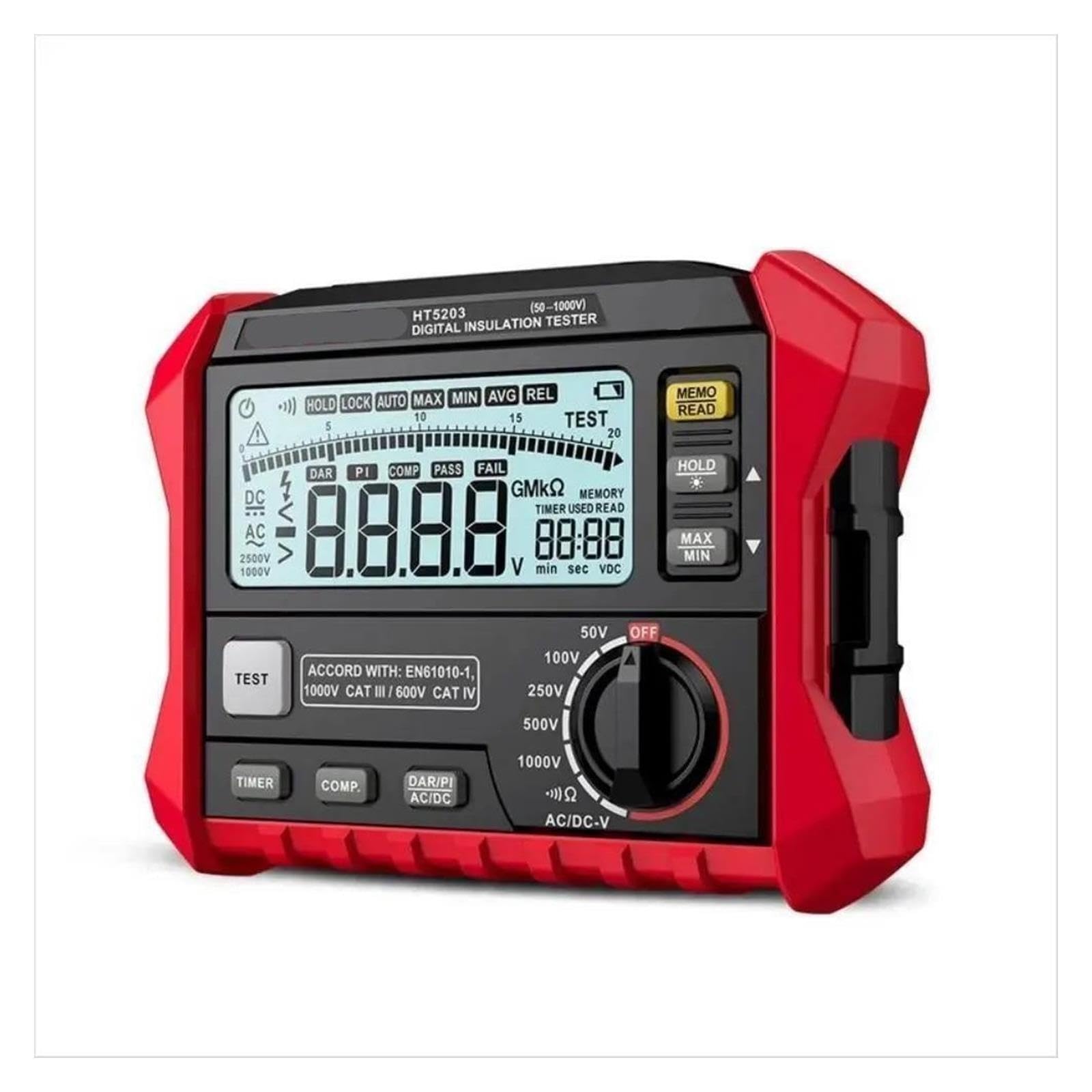Digitalmultimeter, HT5203 Digitaler Isolationstester Megohmmeter Hochspannungs-Widerstandsmesser