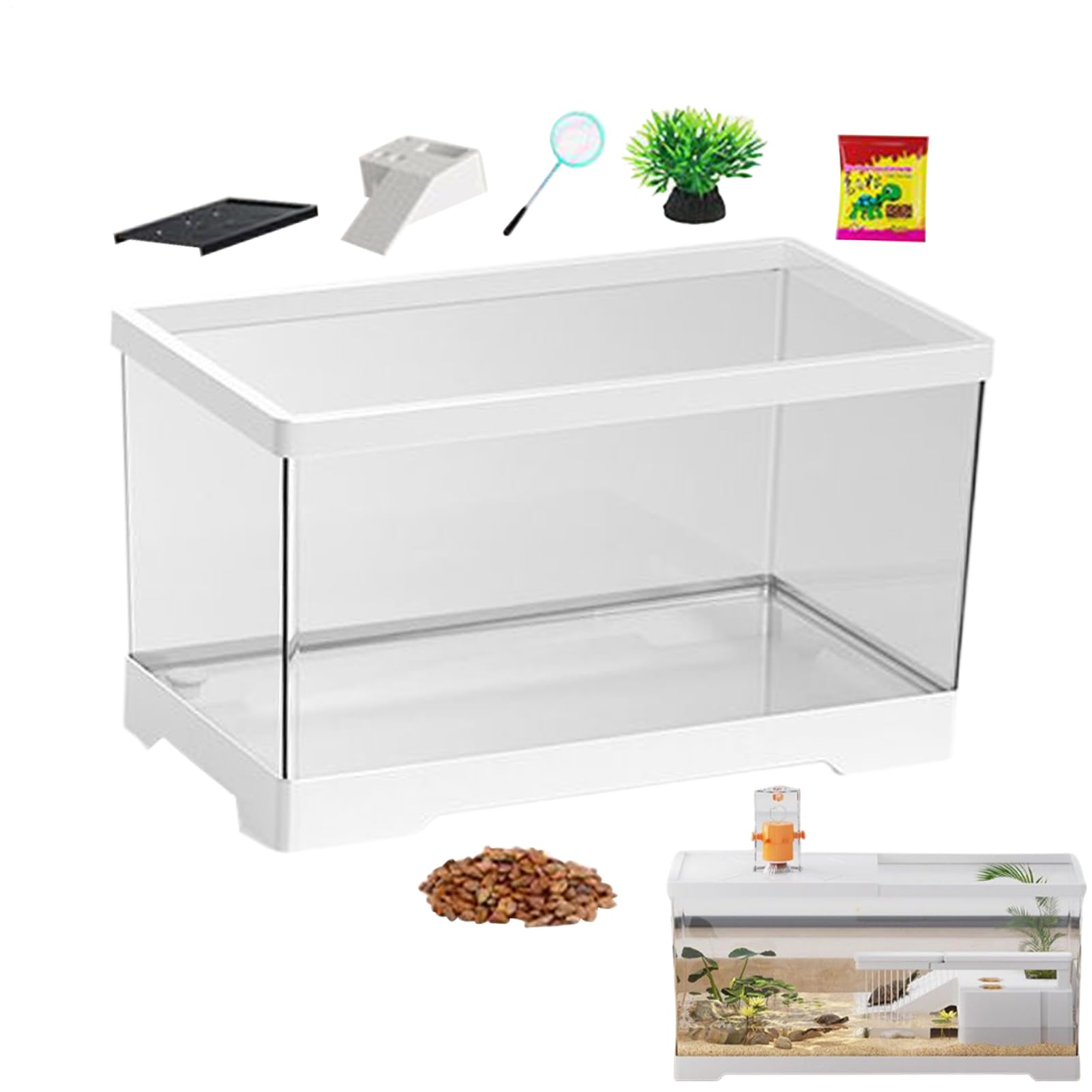 Aquarium pour tortues parfait au salon pour geckos et serpents