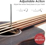 Aklot Electric Bass Ukulele 30 inch Ebony Fretless African Blackwood U Bass Professional Aquila EADG with Gig Bag Strap for Beginner and Advanced