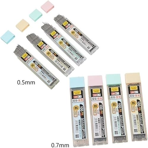 Miniatura 5 de 100 unidscaja 0.028 in grafito plomo 2B lápiz mecánico reemplazar lápiz plomo recarga borrable escritura suave dibujo papelería