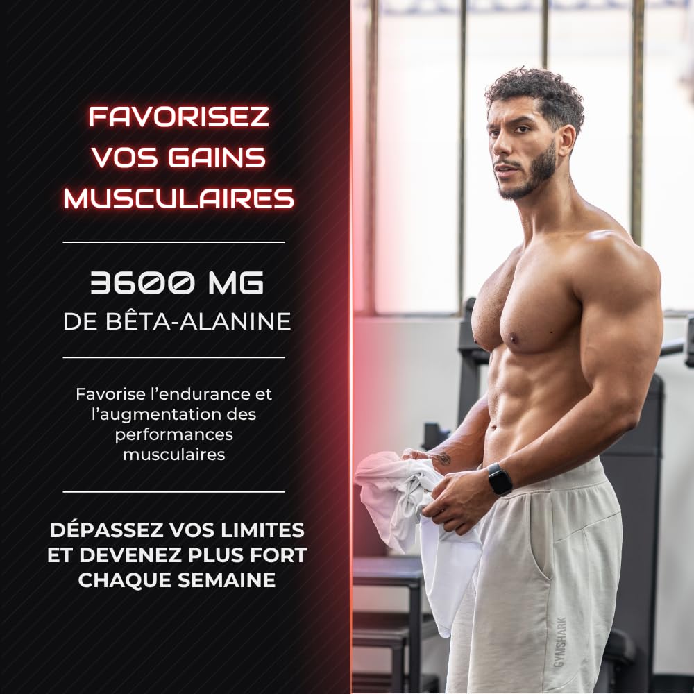 Pre Workout Power Up@ | Booster pump puissant avant entrainement musculation homme pour améliorer force et concentration | Complément alimentaire Preworkout boisson énergisante poudre | Fruits rouges