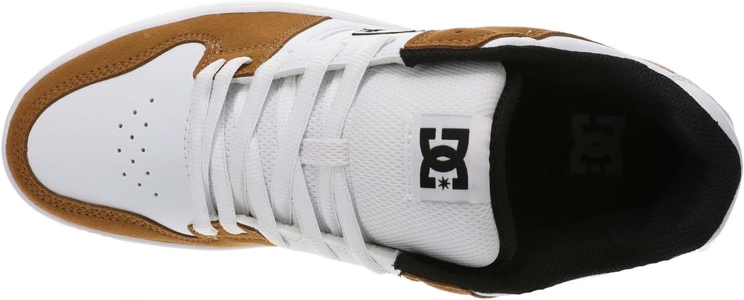 DC Manteca 4 Skate Shoe Men's Skate, 8.5 D(M) US, White-Tan