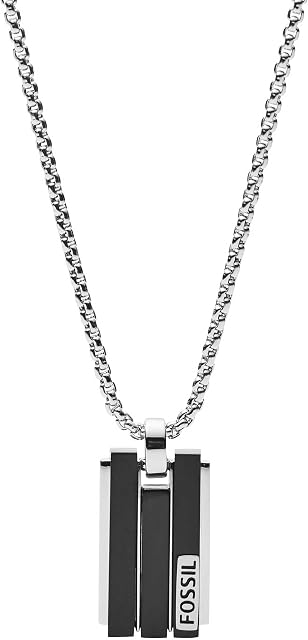 Fossil Men's Silver Stainless Steel Pendant Necklace