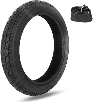 14 x 2.125 E-Bike Kids Bike Tire and Tubes Set, 14 Inch Electric Scooter Tire Tube with Angled Valve Stem, for Replacement Electric Scooters and Bicycle Tires