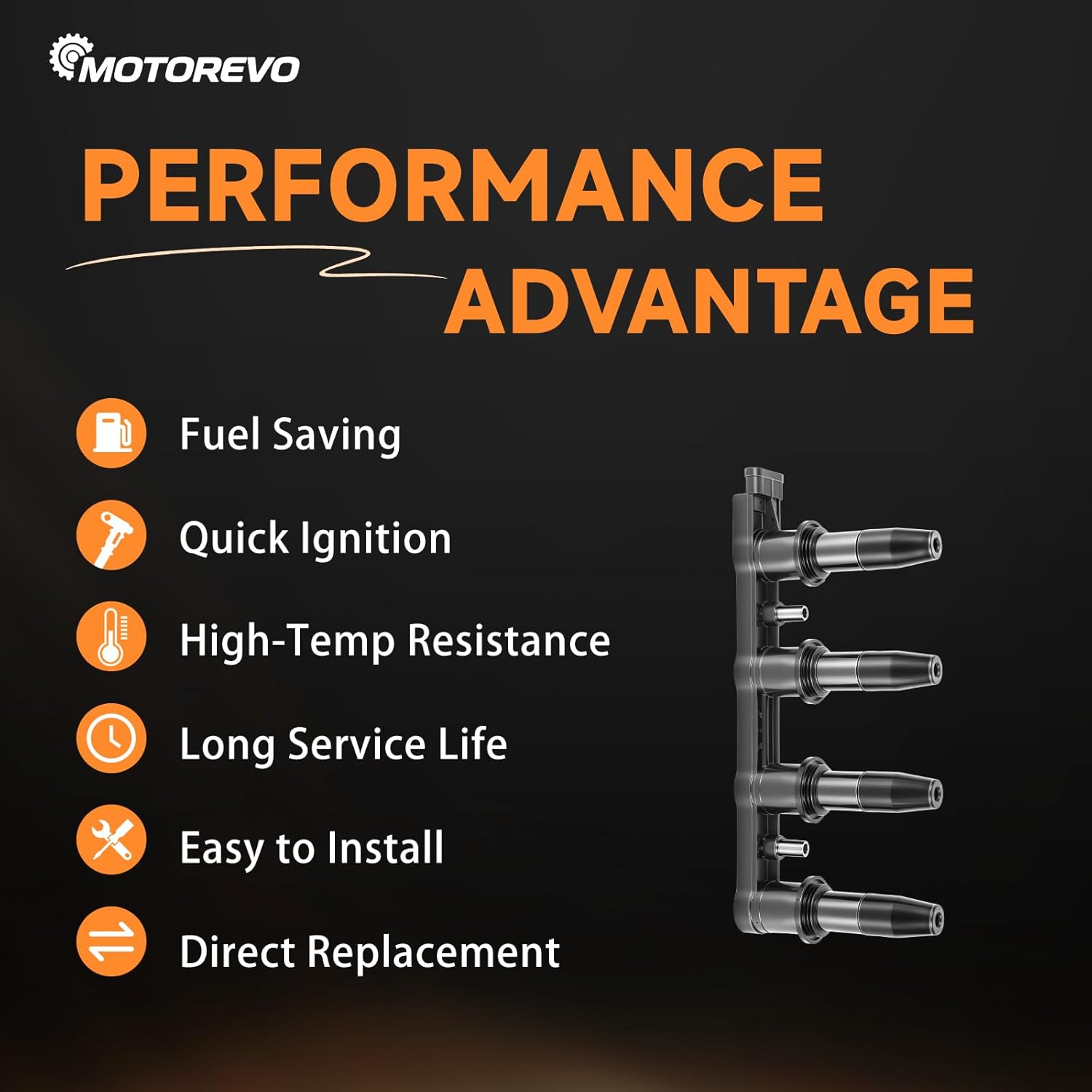 Ignition Coil Pack & Iridium Spark Plugs 1.6L 1.8L Compatible with Chevrolet/Chevy Aveo 5 2009-2011 Cruze Cruze Limited 2016 Sonic Pontiac G3 Wave 2009 2010 2011 2012 2013 2014 2015 Replace UF620