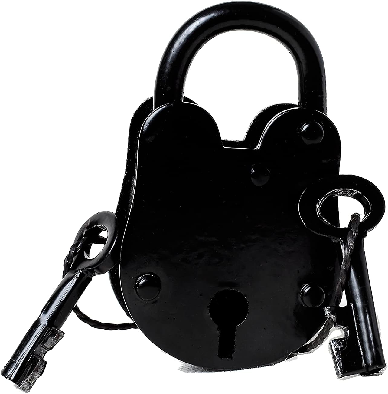 Roorkee Instruments Padlock with 2 Keys, Vintage Style, 3 Inches, Natural Brown