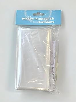 Indoor Crystal Clear Shrink Film Home Insulator Window Shrink Kit 3 Windows