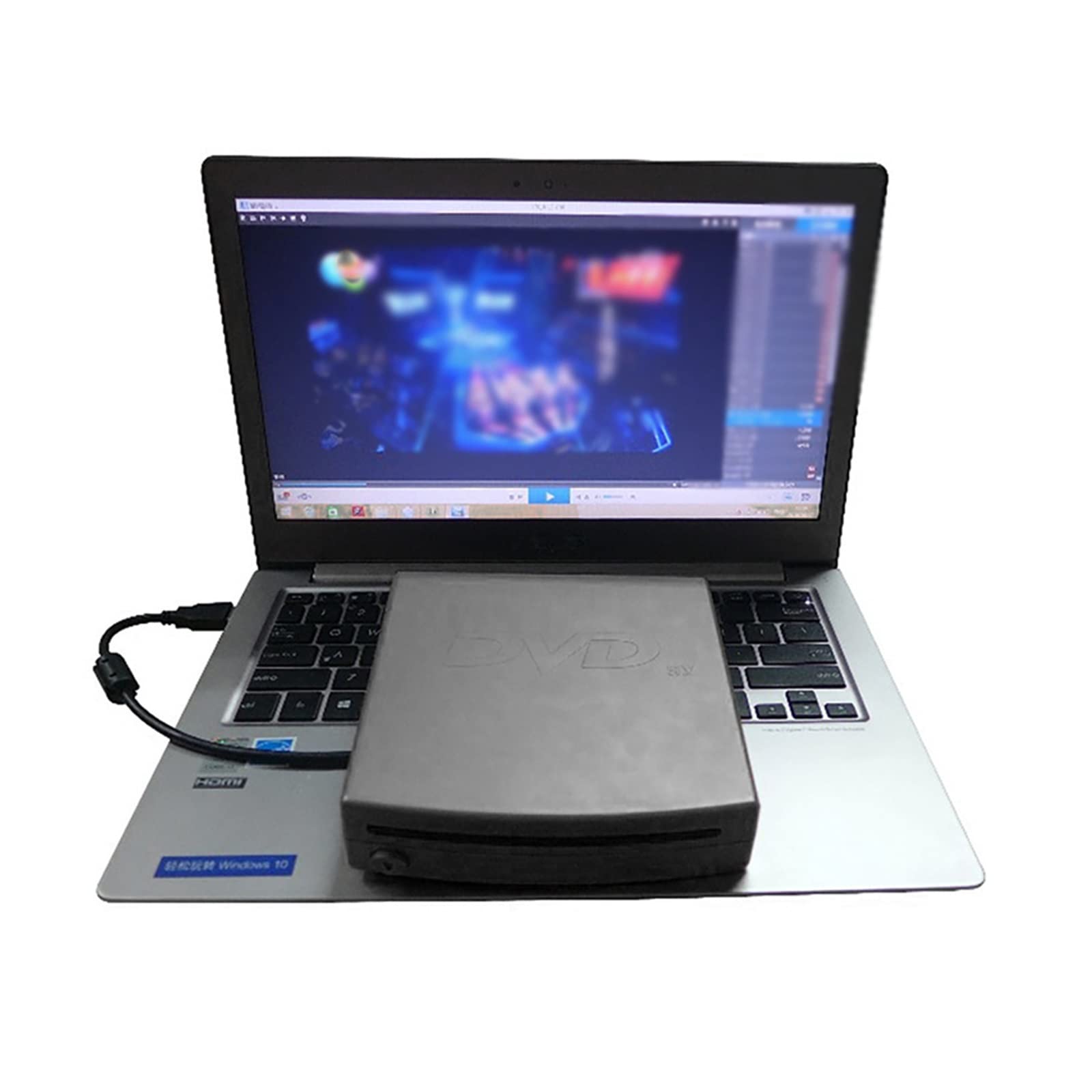 Lecteur DVD Portable, Lecteur de boîte à Vaisselle CD/DVD autoradio avec Transfert de Signal d'alimentation USB Externe for Lecteur multimédia de Voiture Lecteur CD/DVD/MP3/MP4 Portable