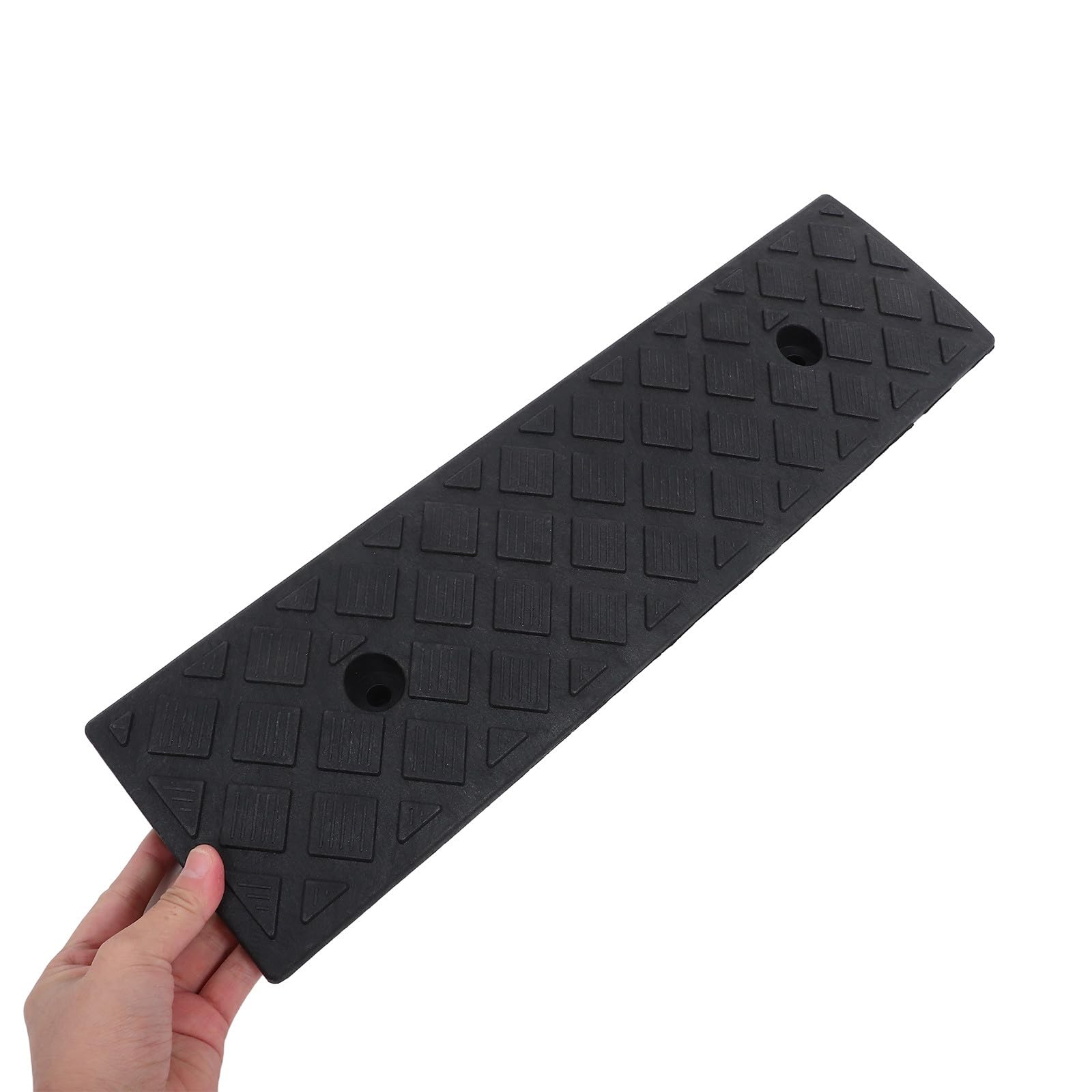 Rampas de Acceso para Vehículos 2 Piezas Plástico Negro 50X13X4 CM Antideslizantes para Uso en Garajes y Rampas de Bordillo para Sillas de Ruedas