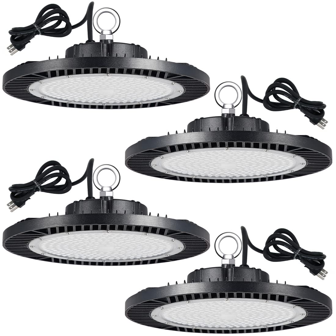 Photo 1 of 240W UFO LED High Bay Light (1000W MH/HPS Replacement) 100-277V High Bay LED Light 5000K, ETL Listed, IP65 Waterproof, Commercial Grade UFO Light for Shop, Garage, Barn, Workshop, Warehouse - 4 Pack 240W || 4Pack