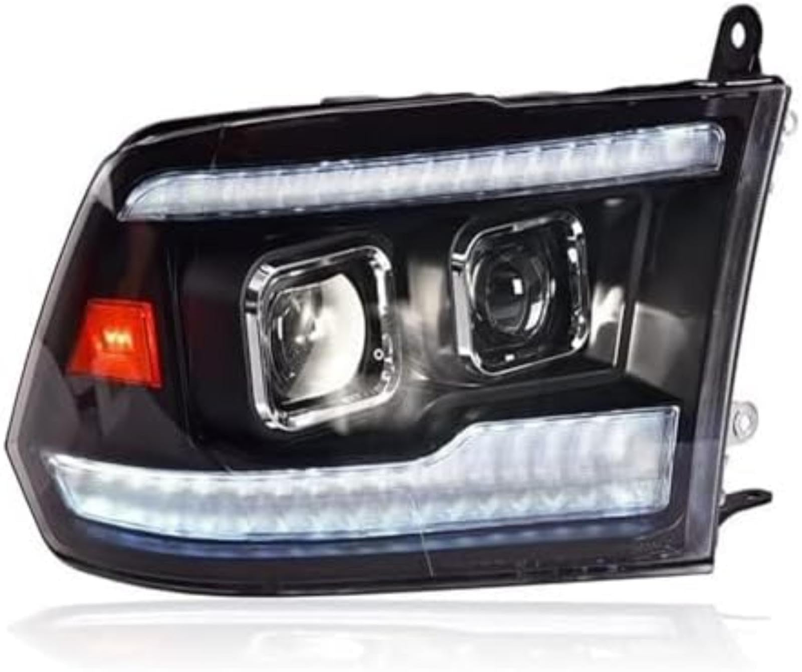 Dla DODGE, dla Ram 2009-2018 montaż reflektorów zmodyfikowane światła do jazdy dziennej Streamer obiektyw obrotowy przednie lampy reflektor sygnał świetlny Lampka sygnalizacyjna lusterka