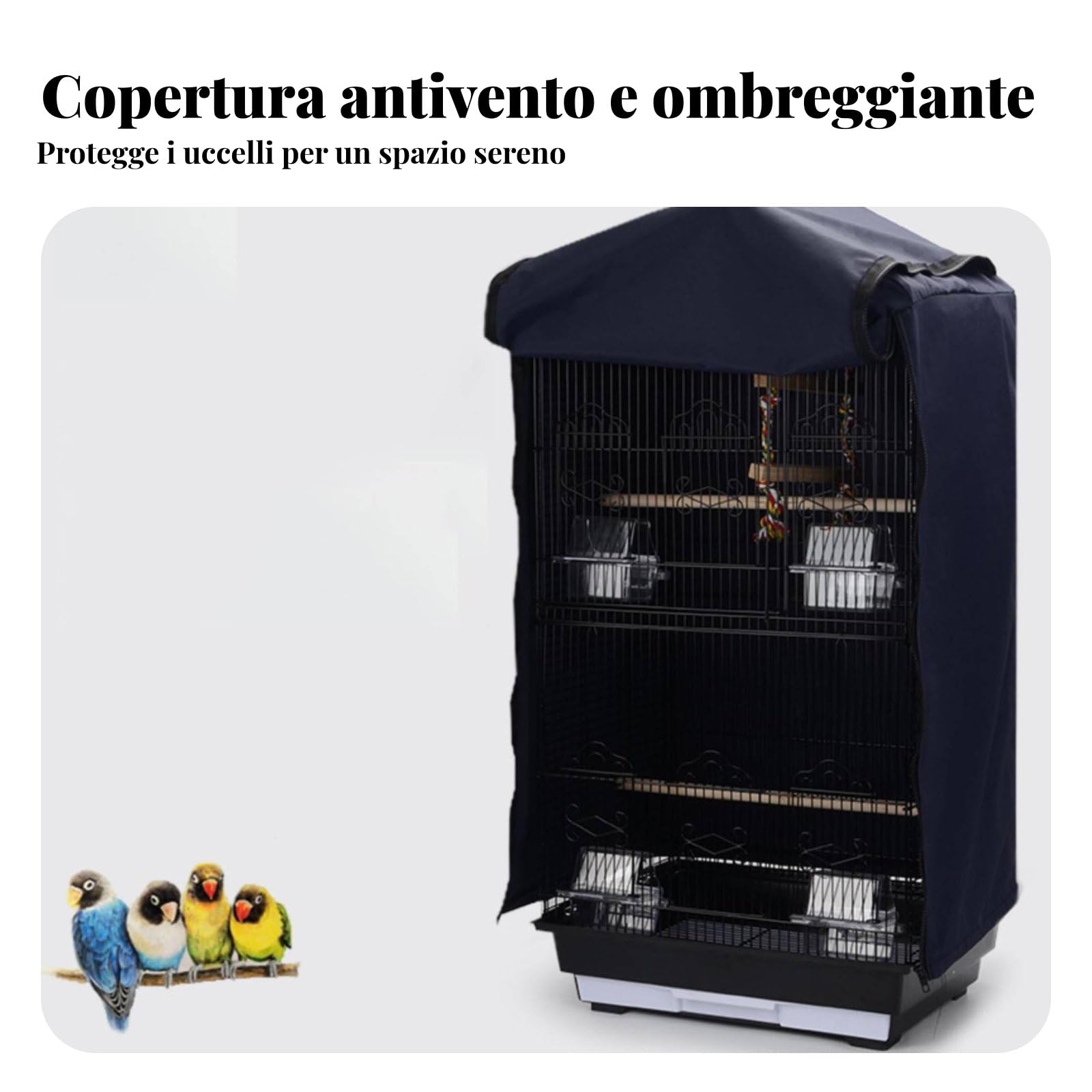 Copertura Gabbia Uccelli Copertura Rivestimento Schermo Coprente in Nylon Spesso con Accesso Facile Pannello Richiudibile Blocca Spazio Più Buio per, Rosa, 47 36 90cm