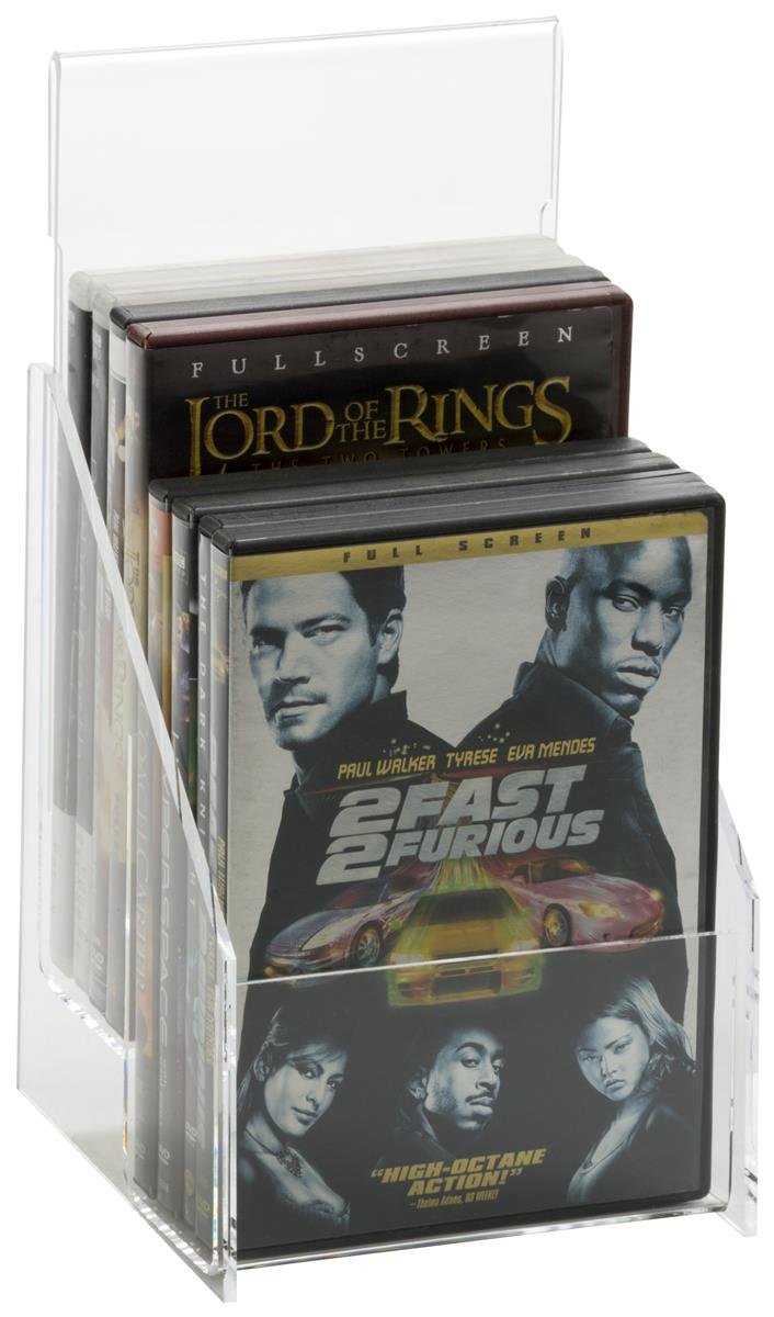 Buy Displays2go 2Tier DVD Racks for op Use Clear Acrylic Stands with