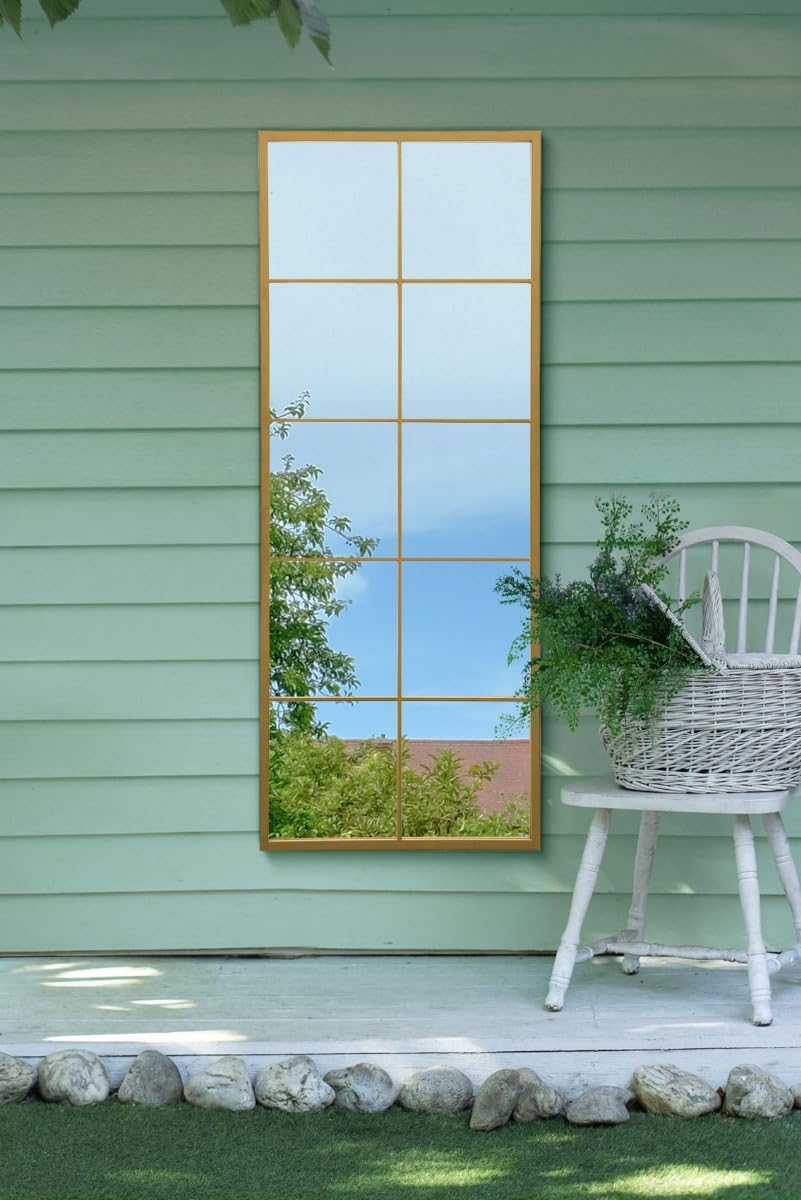 Miroir mural moderne pour agrandir une pièce sombre cadre métal