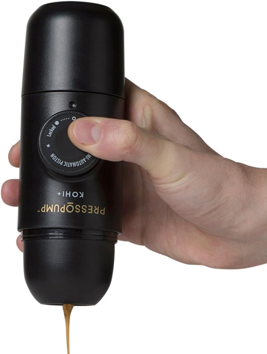 Mini Espresso Maker by Pressopump | Manual Hot Coffee Maker | Portable & Lightweight | Perfect Gift for Travelling, Camping & also Cold Brews