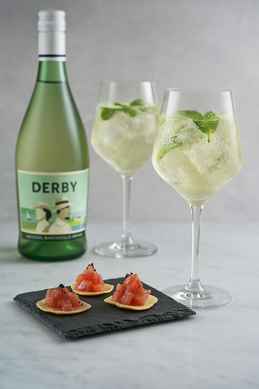 DERBY ORIGINAL Manzanilla Spritz – Aperitivo Refrescante con Toque Herbal – Sabor Único con Notas Florales – Listo para Servir – Bebida Premium sin Complicaciones - Pack 6 Botellas 75cl