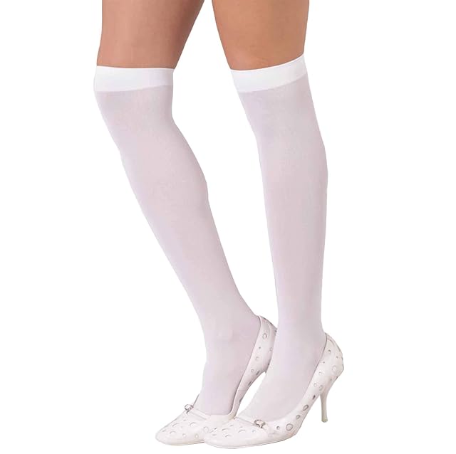 Guirca 18275 - Calcetines autoreggentes para Hombre, Color Blanco, Talla única